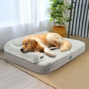 Extra Large Orthopedic Dog Bed with Bolster