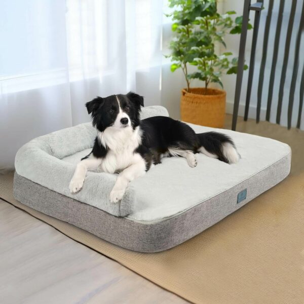Large Orthopedic Dog Bed with Bolster