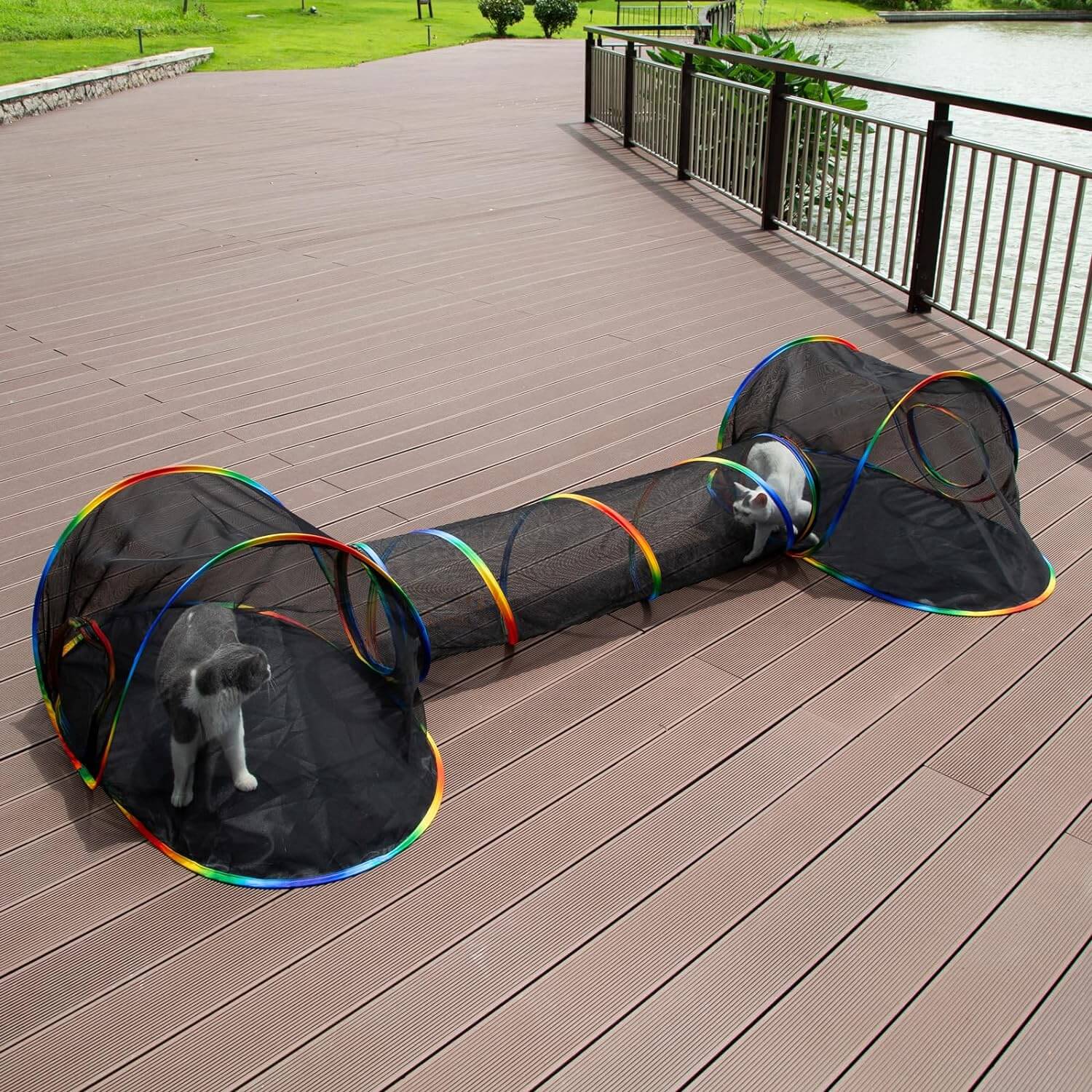 Outdoor Rainbow Cat Enclosures Playground - Image 4