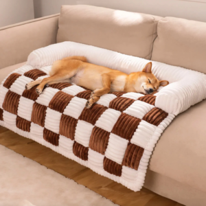 Alternative view of Small Cozy Plush Dog Sofa Bed for Large Pets