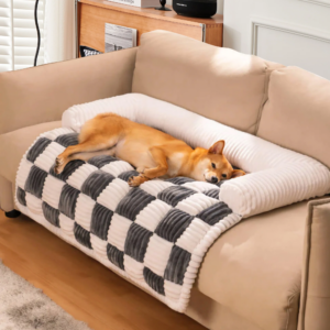 Alternative view of Small Cozy Plush Dog Sofa Bed for Large Pets