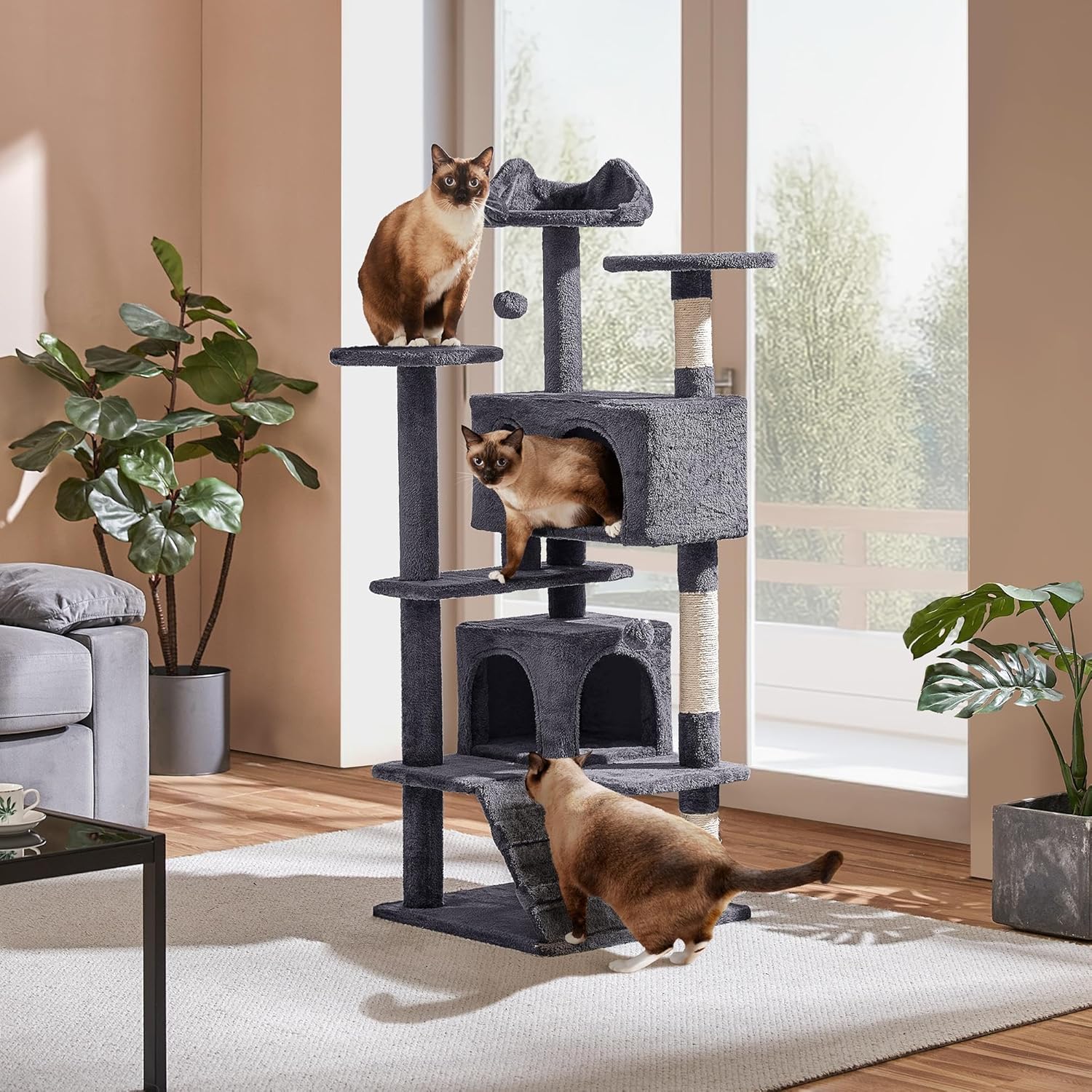 54" Cat Tree Tower Condo