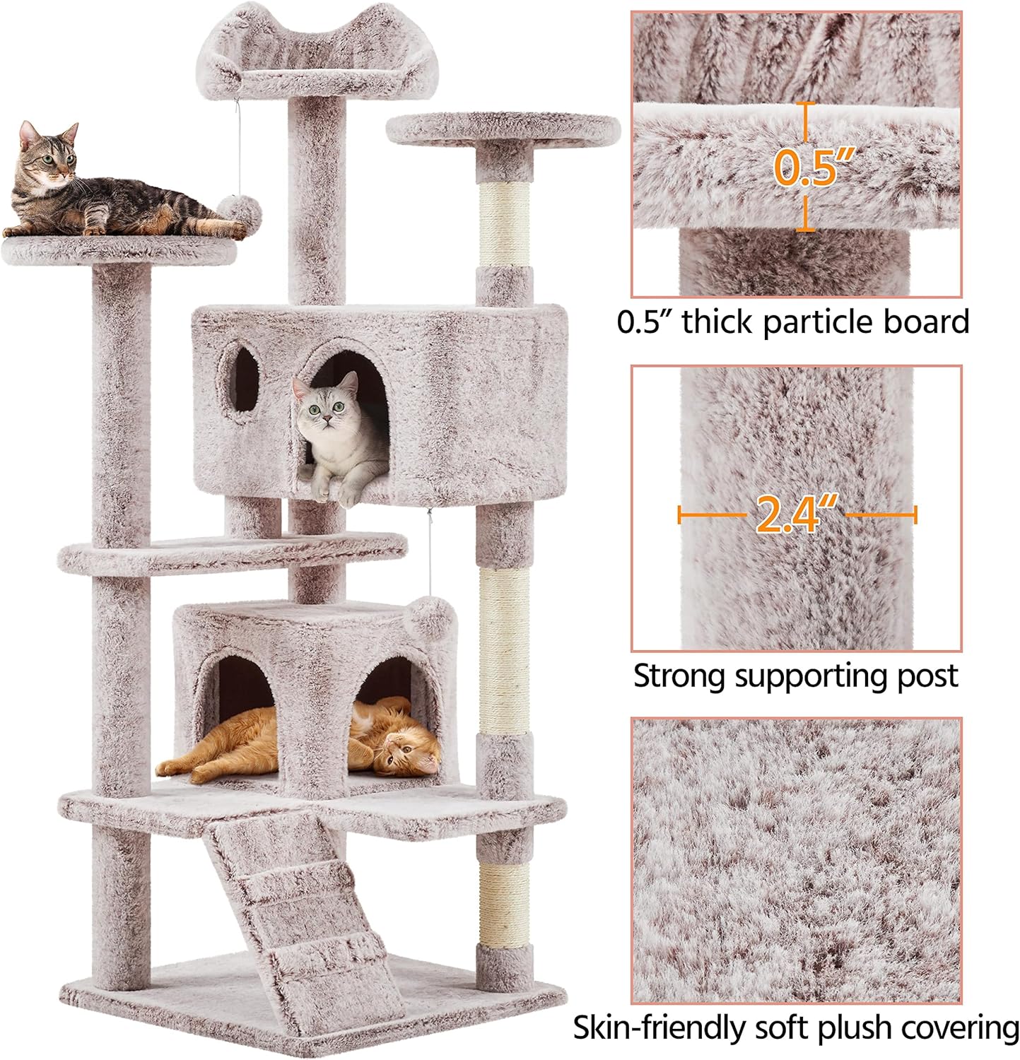 54" Cat Tree Tower Condo - Image 2