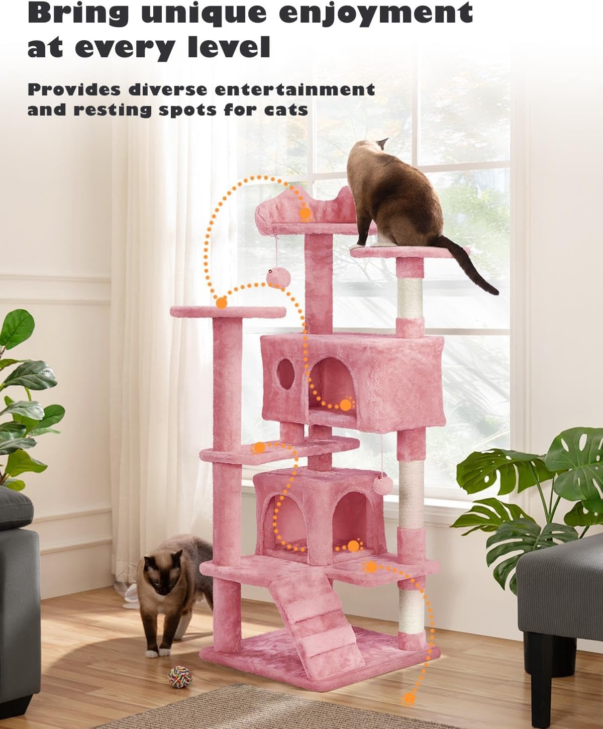 54" Cat Tree Tower Condo - Image 4