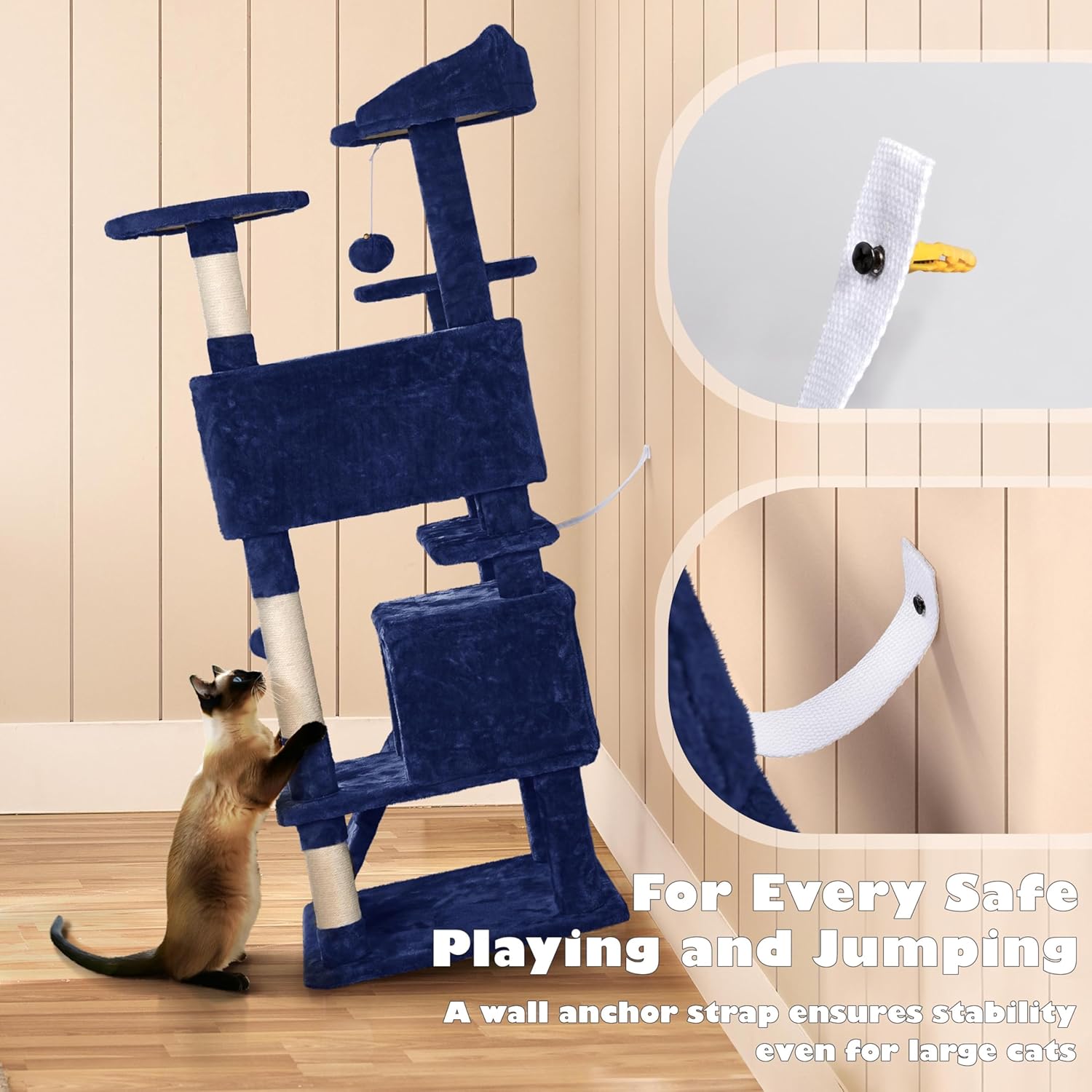 54" Cat Tree Tower Condo - Image 6