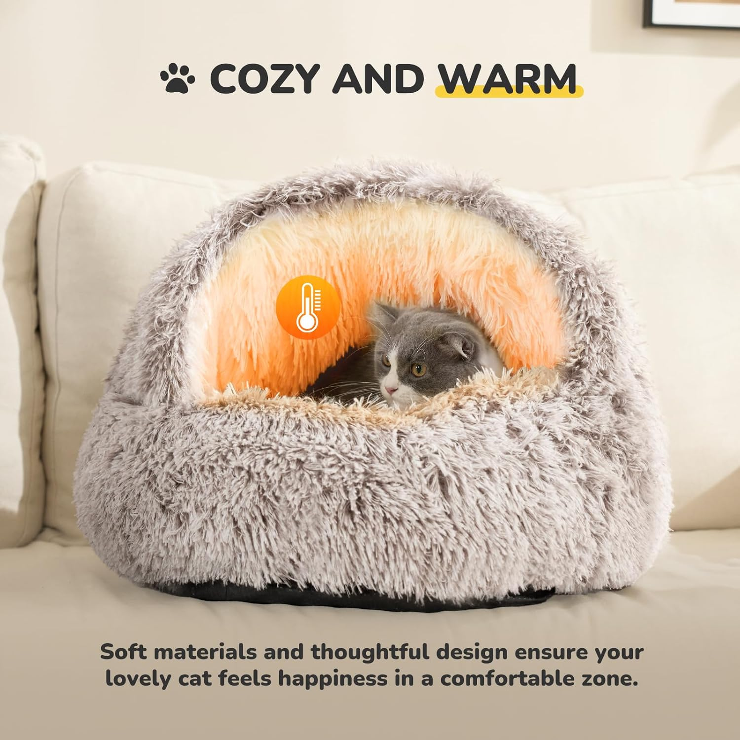 Calming Self-Warming Cat Bed - Image 5