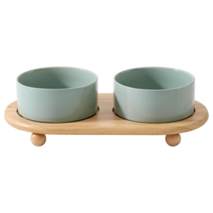 Elevated Ceramic Dog Bowls Set