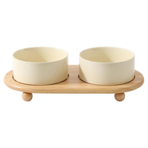 Elevated Ceramic Dog Bowls Set
