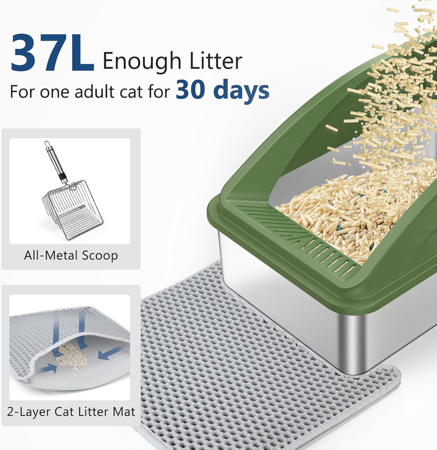 Extra Large Metal Cat Litter Box - Image 2