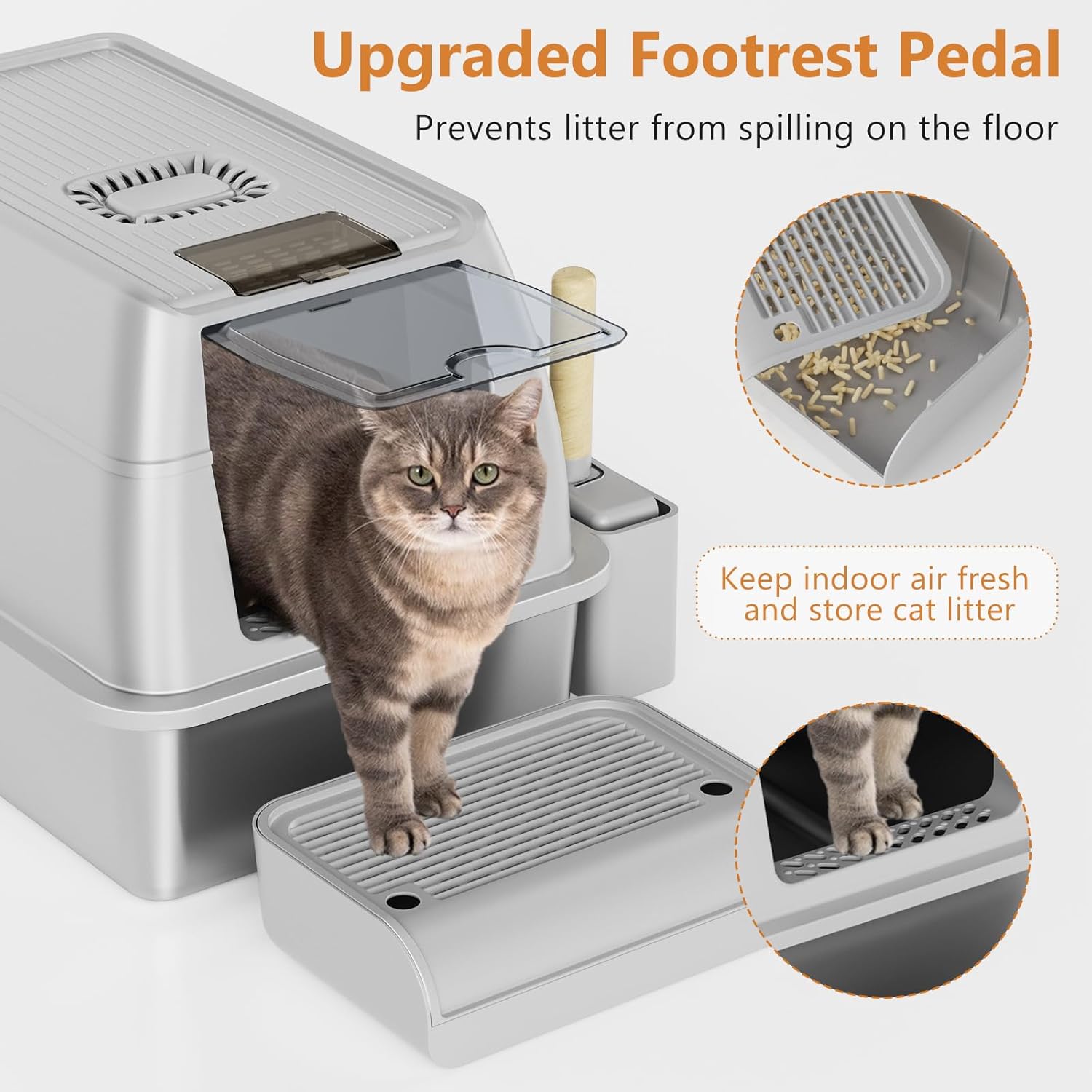 XL Stainless Steel Cat Litter Box - Image 4