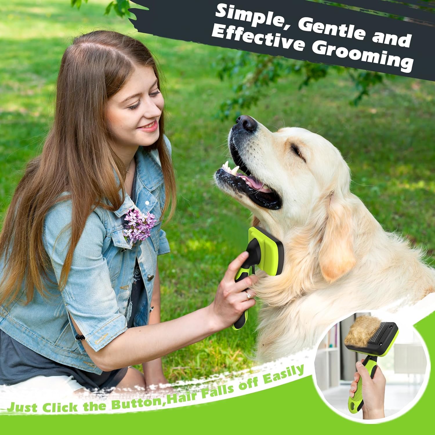 Deshedding & Bath Brush for Pets - Image 2