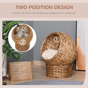 Alternative view of Elevated Handwoven Wicker Cat Egg Bed