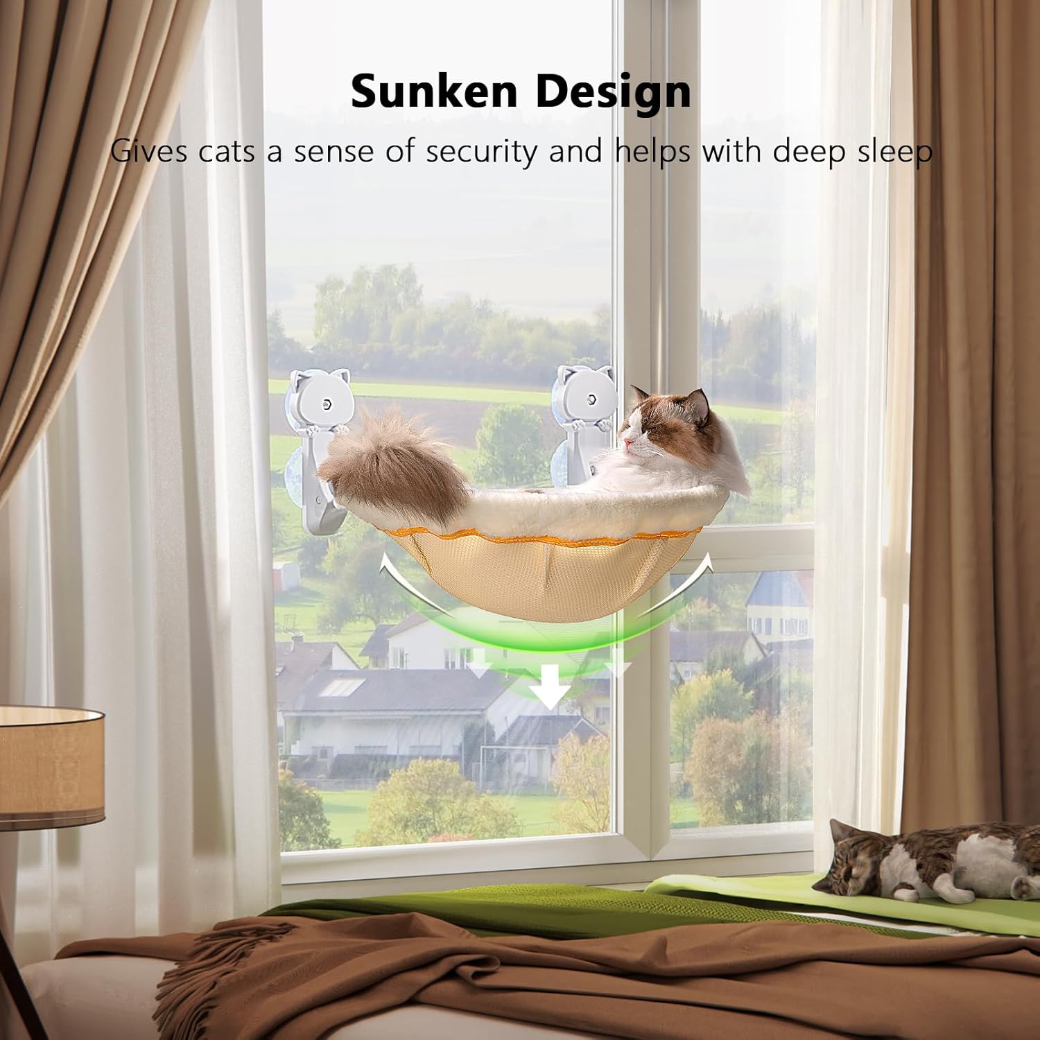 Foldable Cordless Cat Window Perch - Image 4