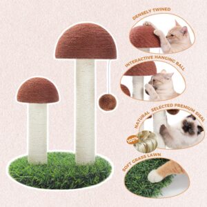 Alternative view of Tall Mushroom Cat Scratcher with Toy