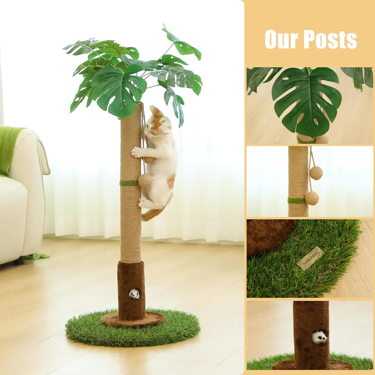Tall Palm Tree Cat Scratching Post - Image 4