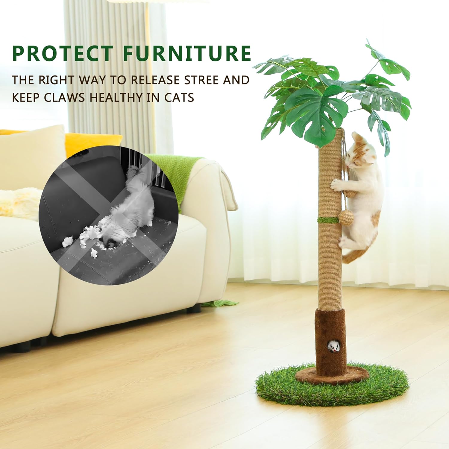 Tall Palm Tree Cat Scratching Post - Image 3